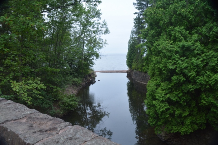 Fischer Creek as it empties into Lake Superior